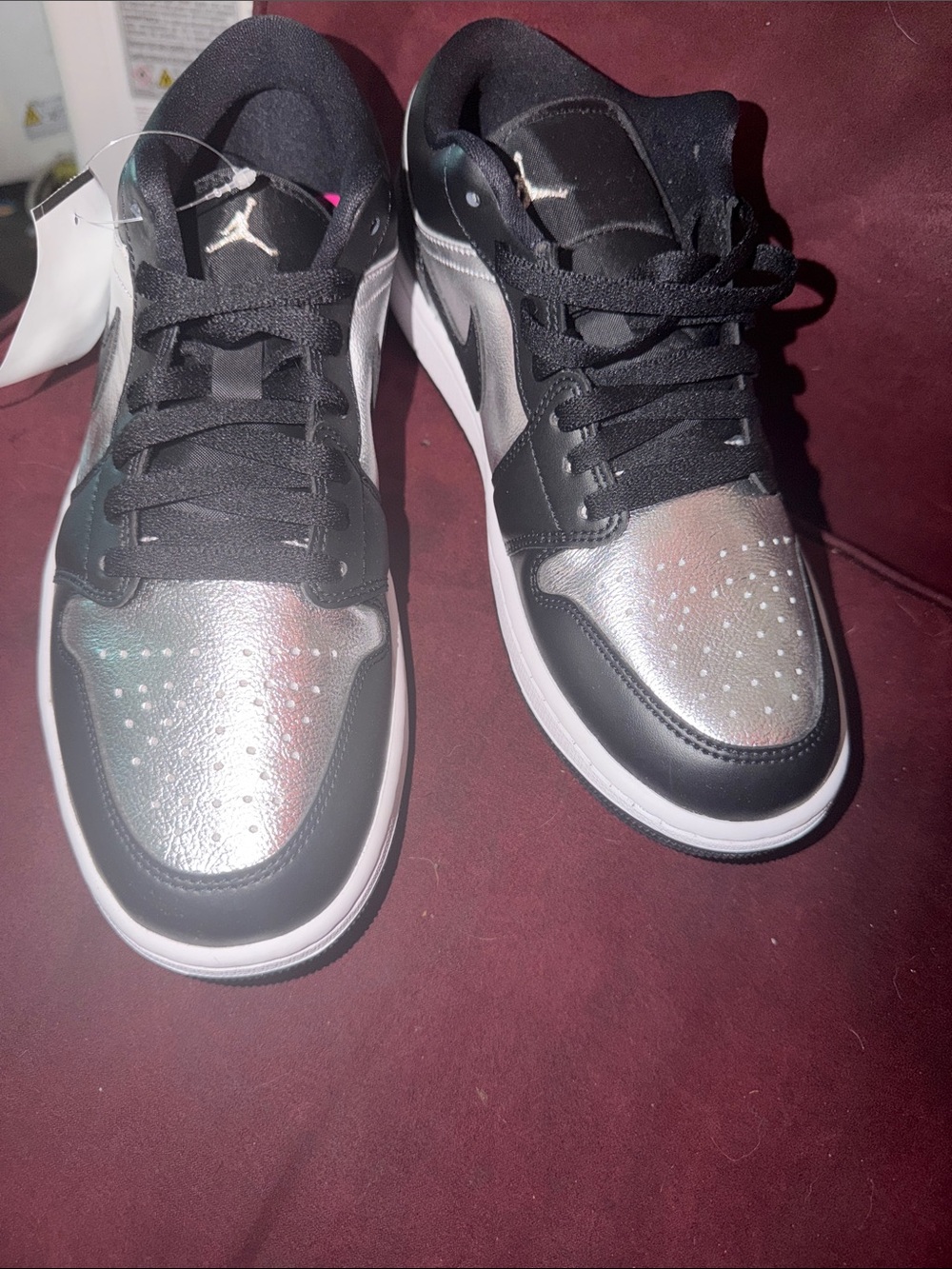 Jordan Low-Top Sneakers in Black and Silver(NO BOX)